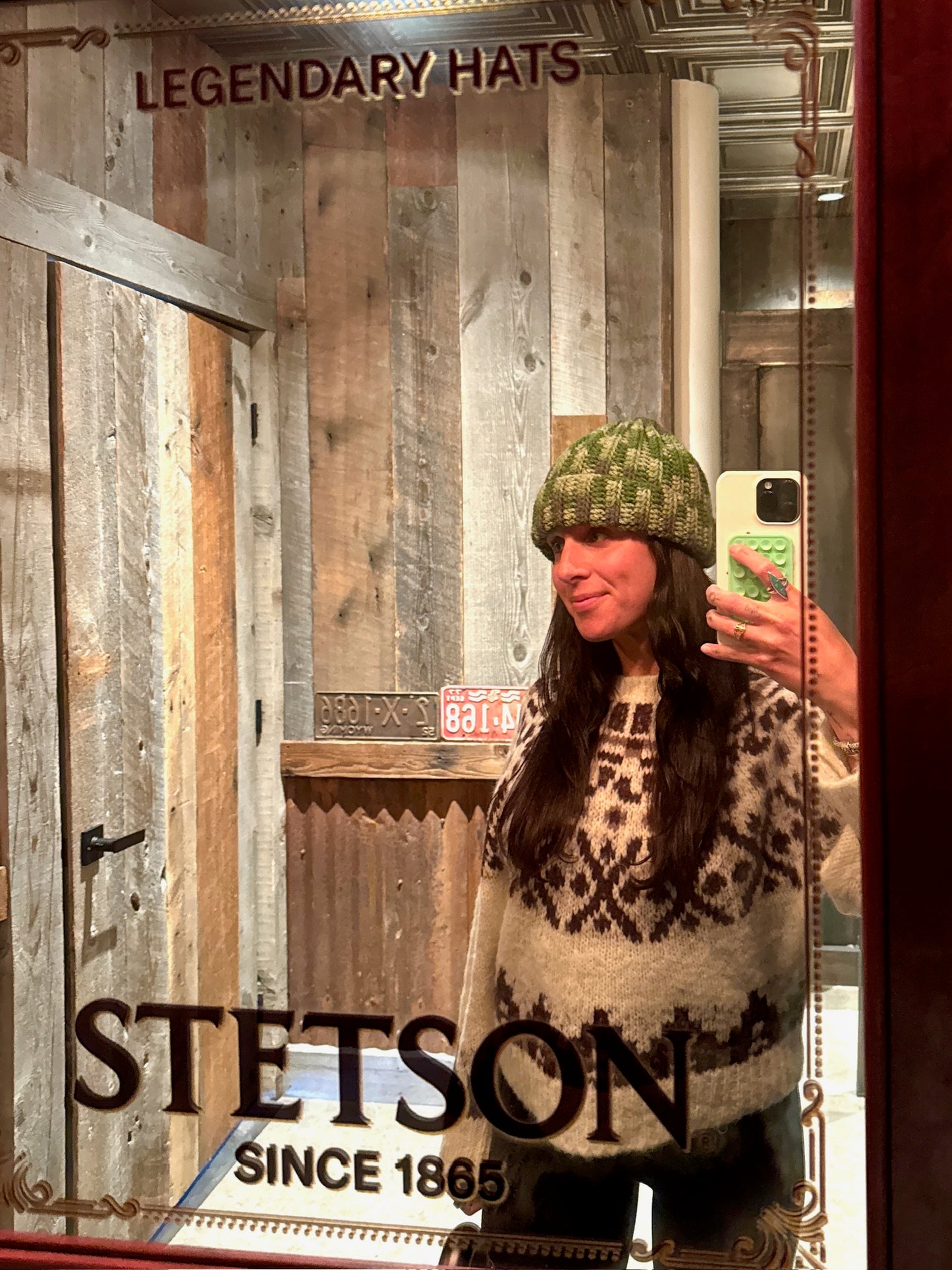Green Multithread Knit Beanie