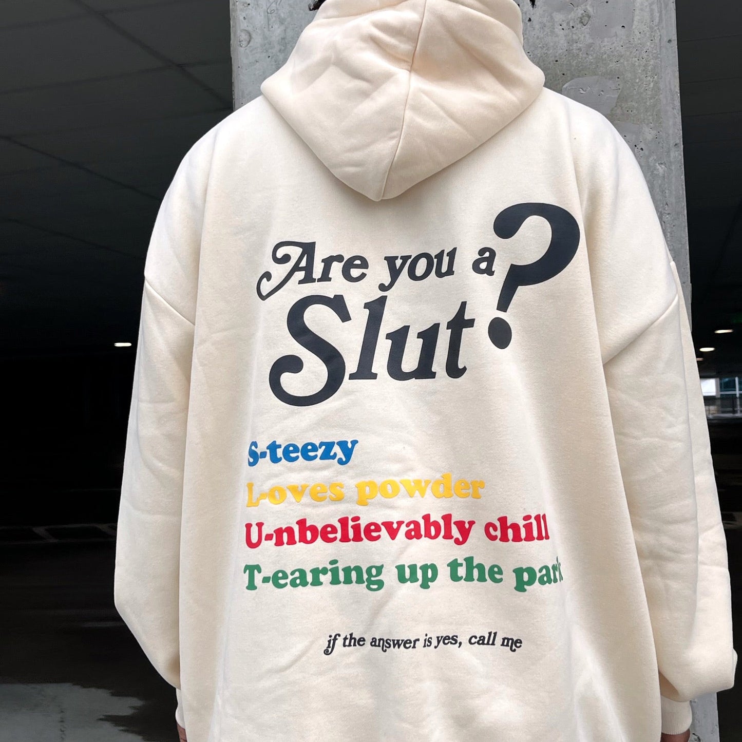 Are You A Slut - Heavyweight Cream Hoodie