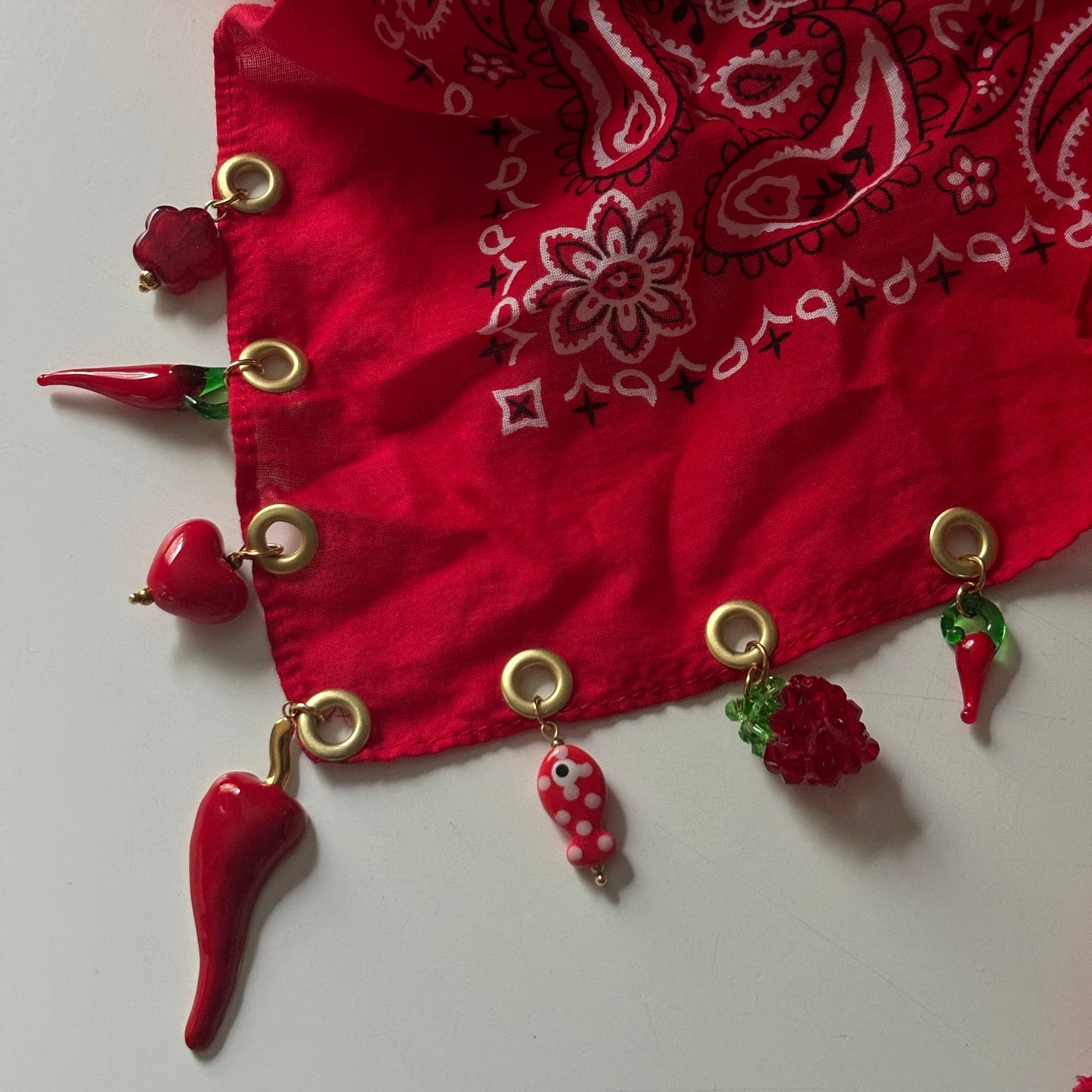 The Heartbreaker Red Bandana Necklace