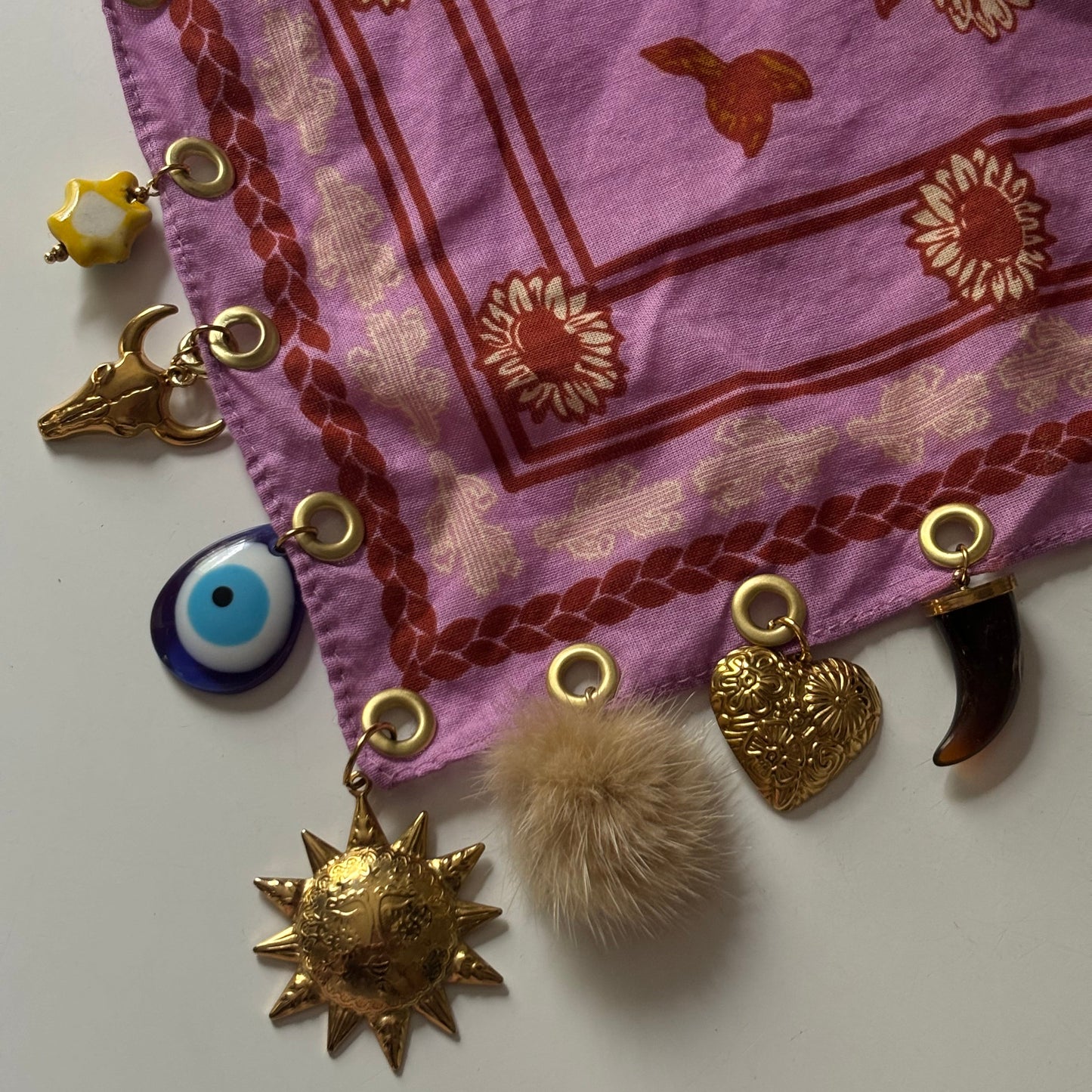 The Lucky One Purple Bandana Necklace