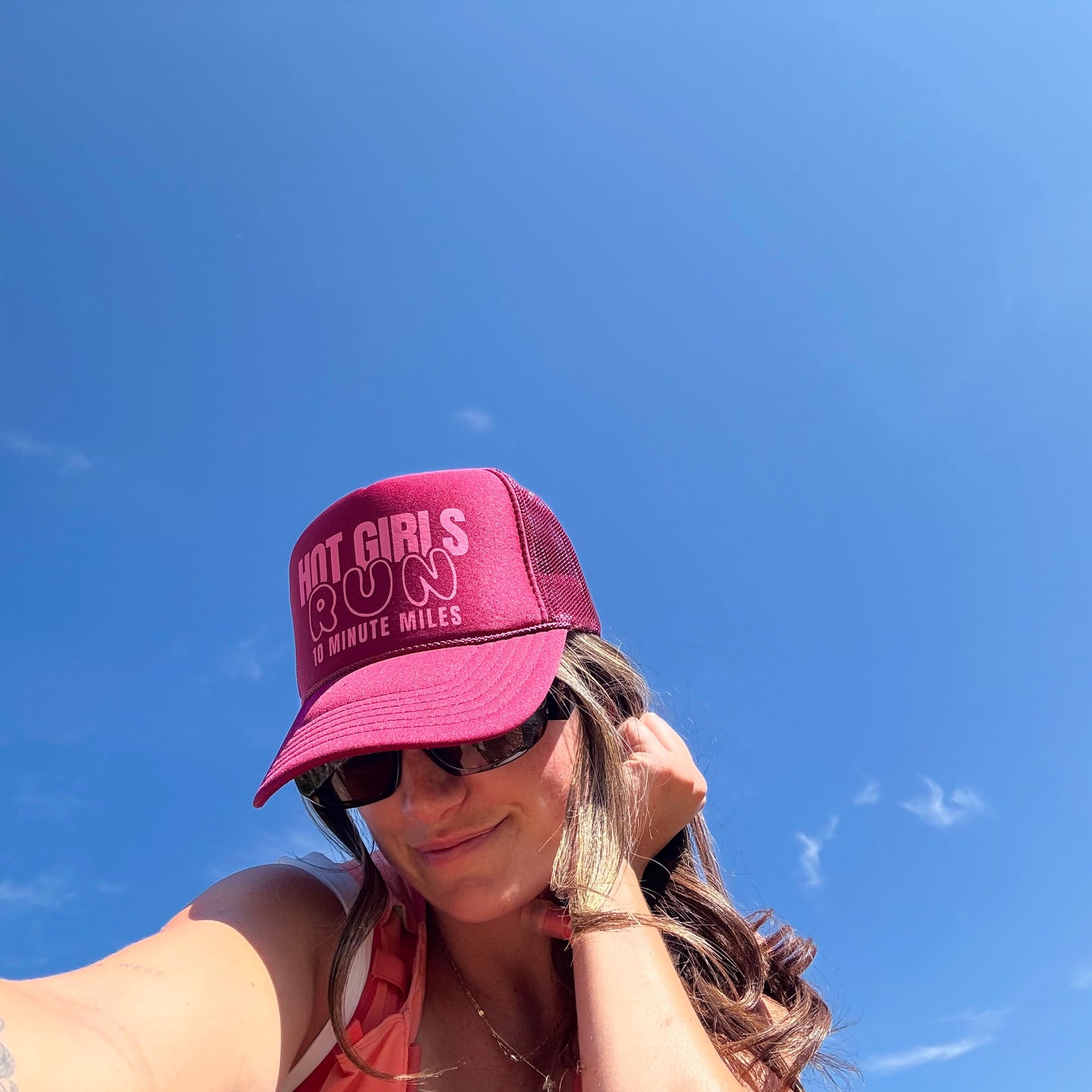 “Hot Girls Run 10 Minute Miles” Trucker Hat