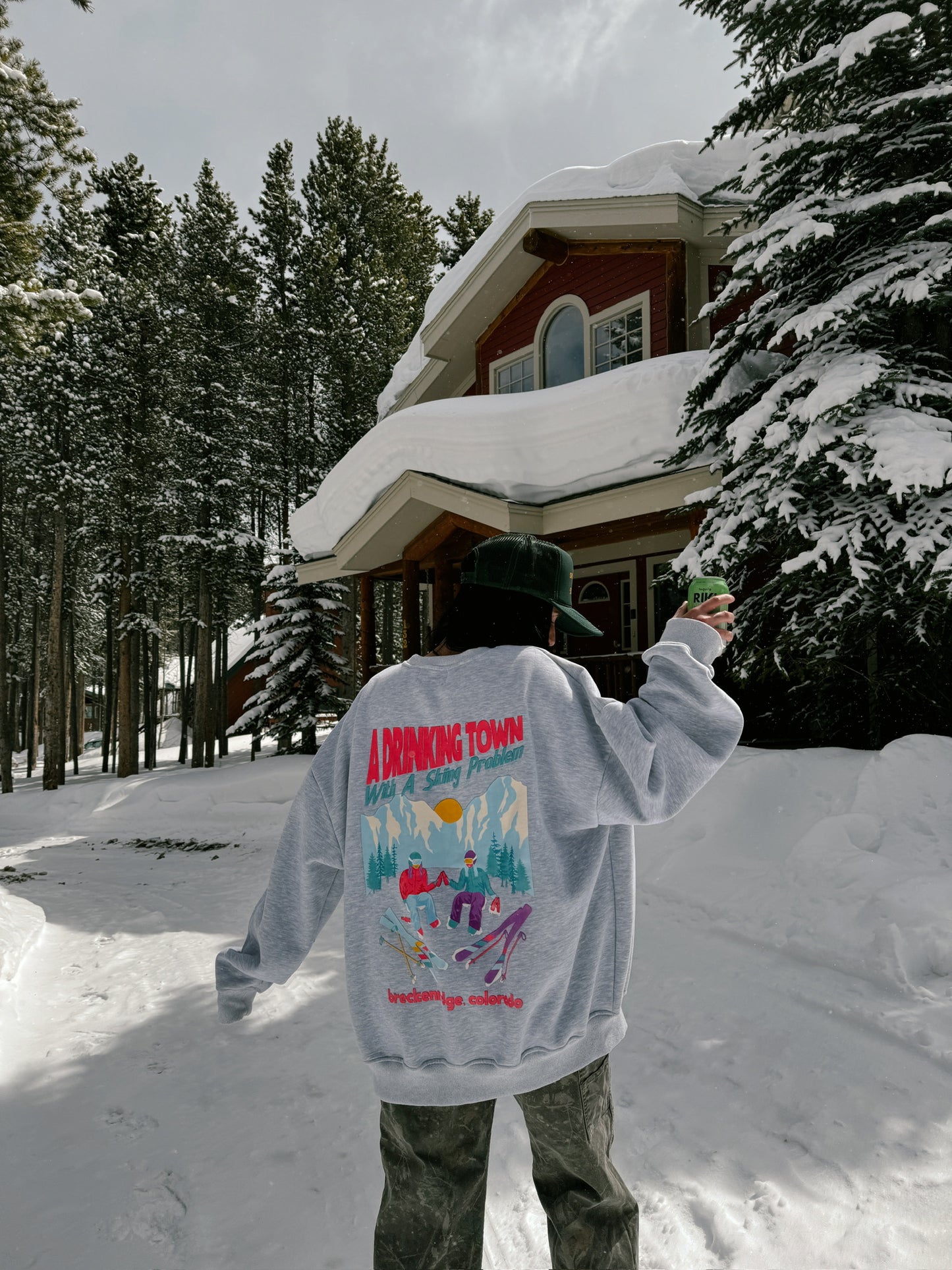 “A Drinking Town With A Skiing Problem” Crewneck
