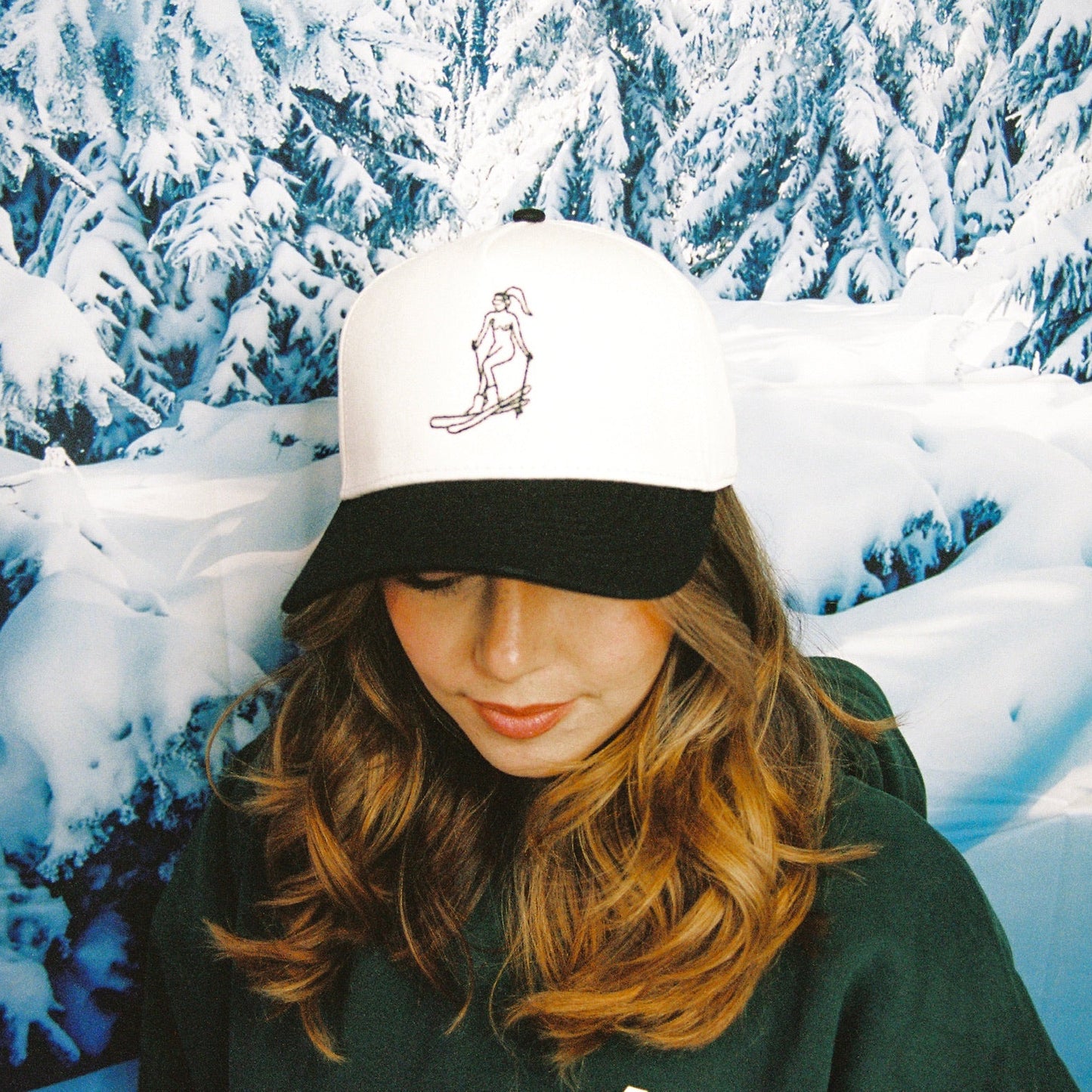 Nude Ski Girl - Vintage Trucker Hat