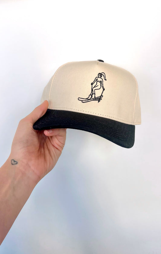 "Ski Girl” Vintage Trucker Hat
