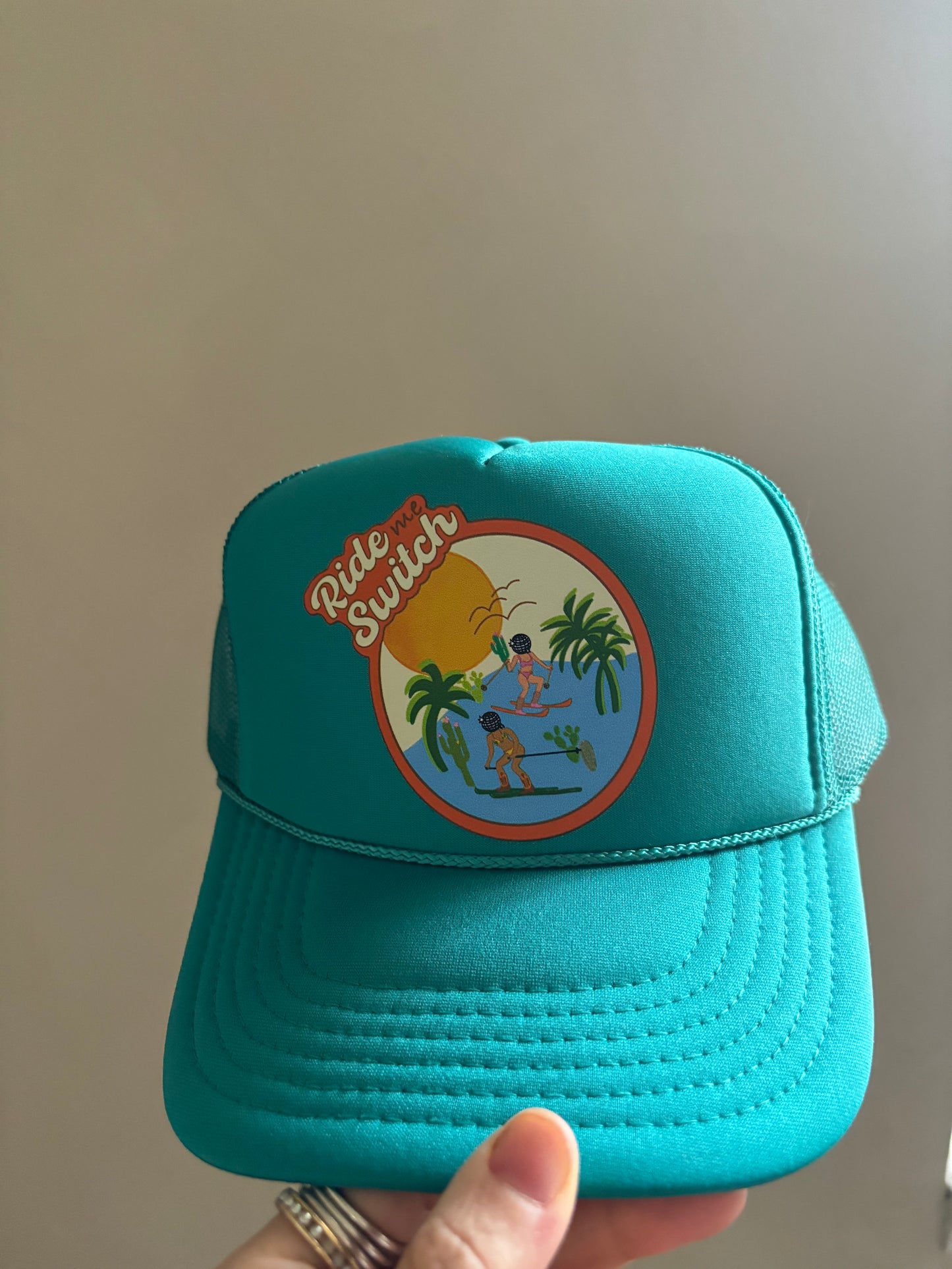 Ride Me Switch - Teal Foam Trucker Hat