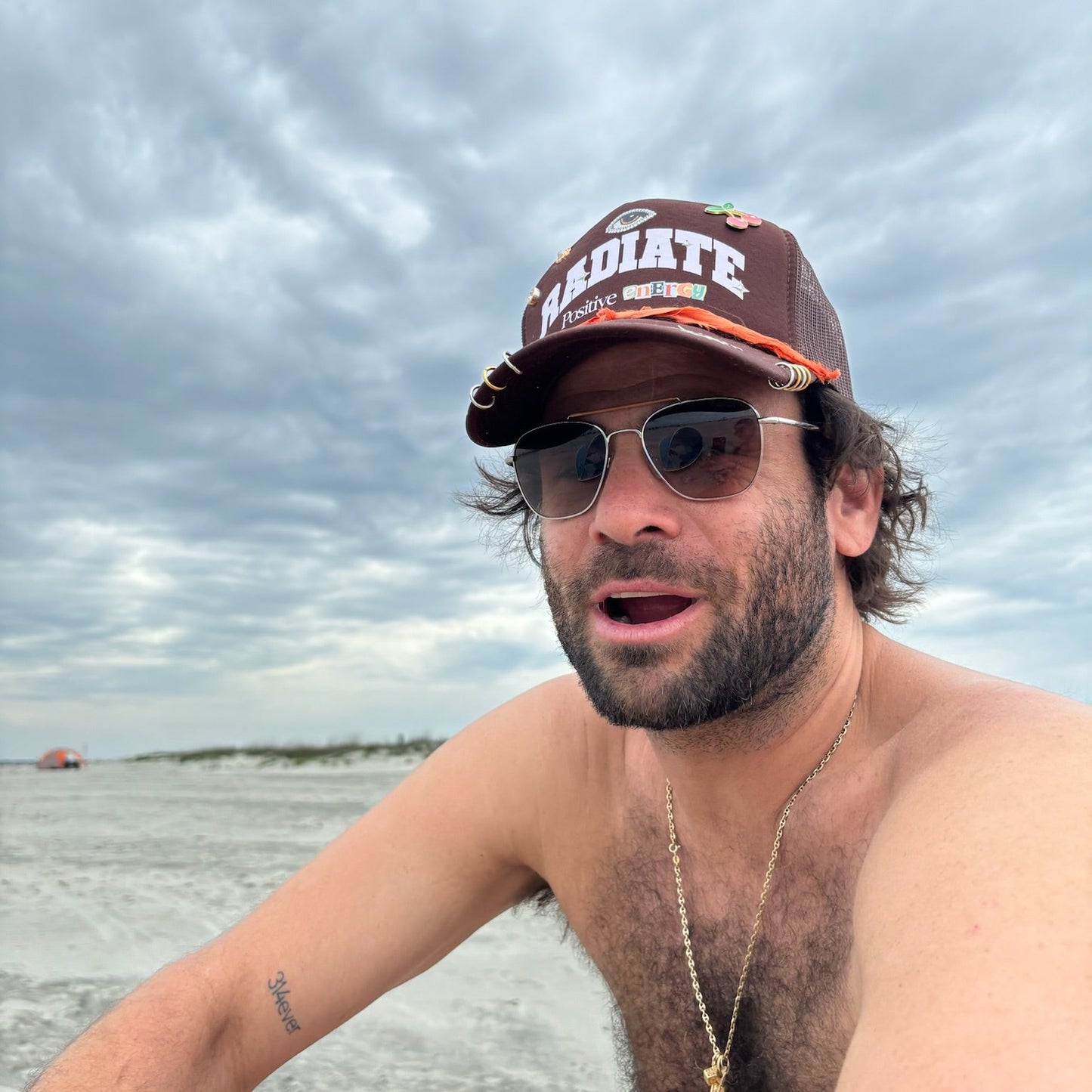 Radiate Positivity - Brown Foam Trucker Hat