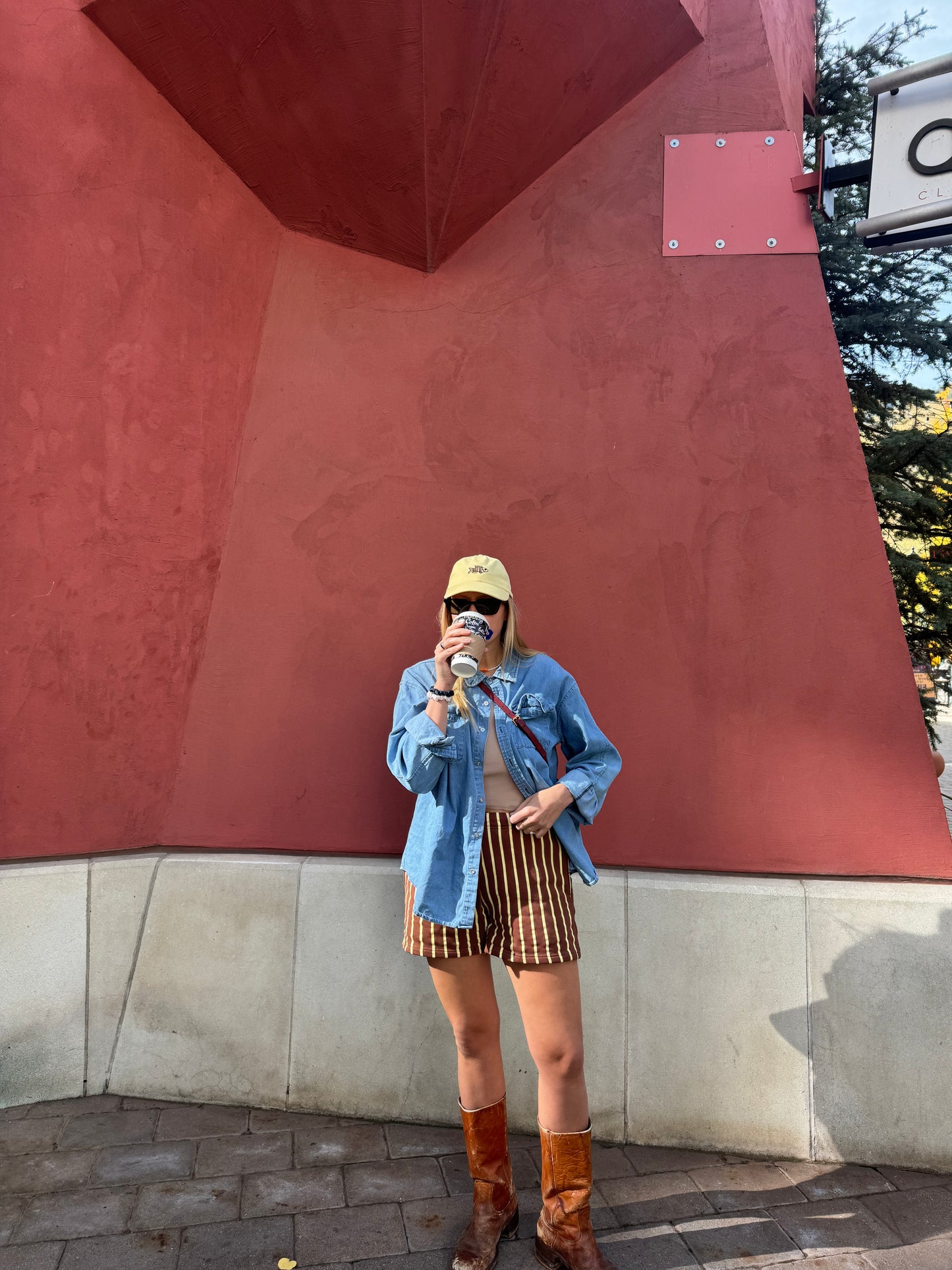 Striped Baggy Sweat Shorts
