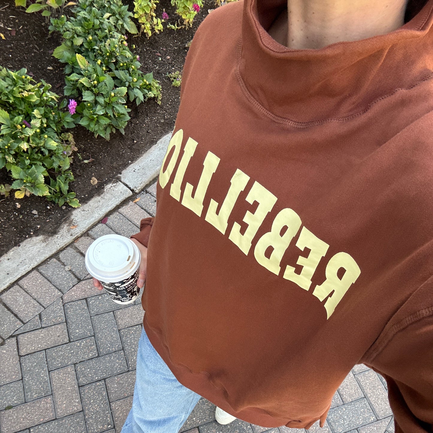 Brown Rebellious Mockneck