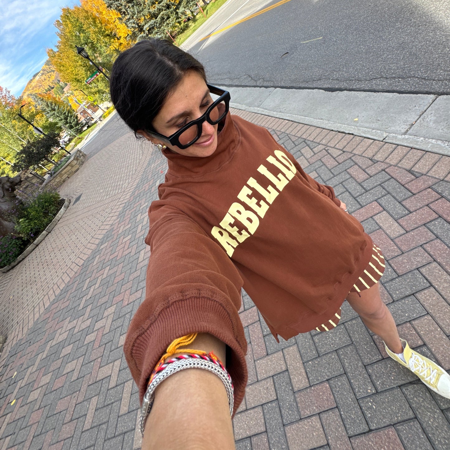 Brown Rebellious Mockneck