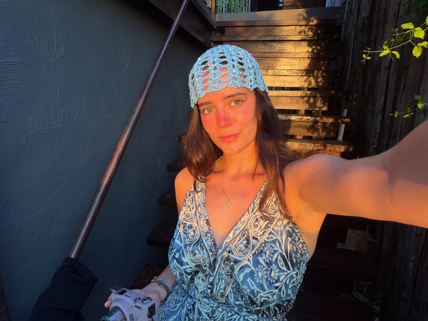 El Mar Azul Crochet Cap