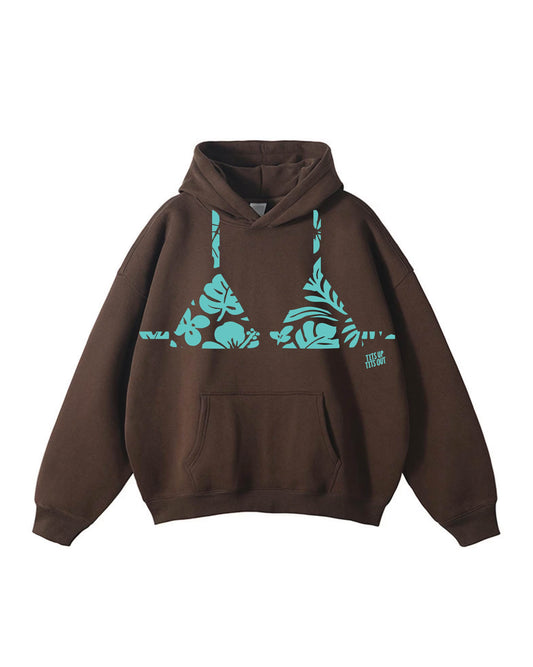Bikini Tramp Stamp – Heavyweight Brown Hoodie