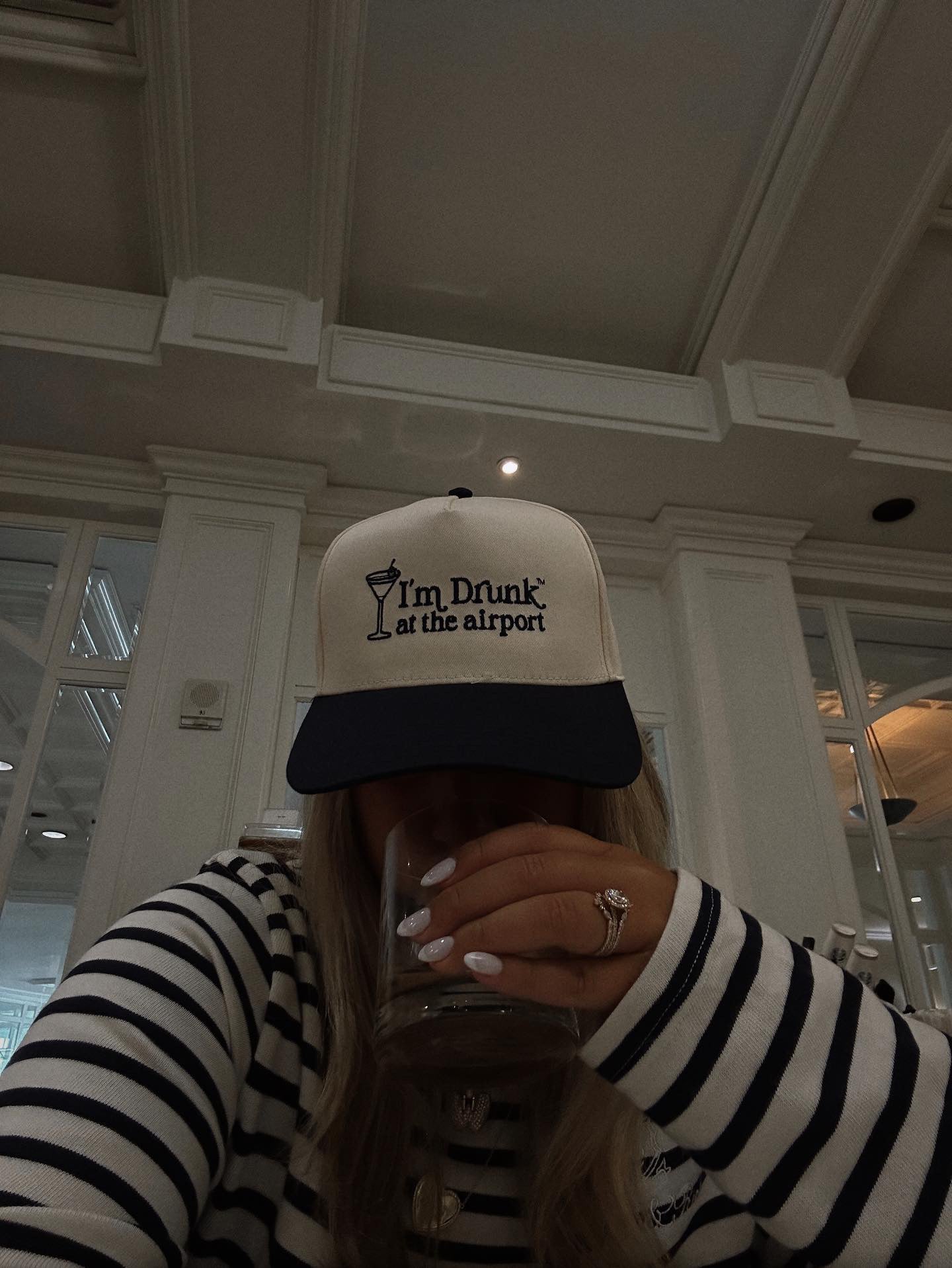 "Drunk At The Airport" Vintage Trucker Hat