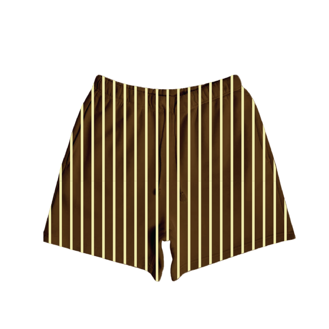 Striped Baggy Sweat Shorts