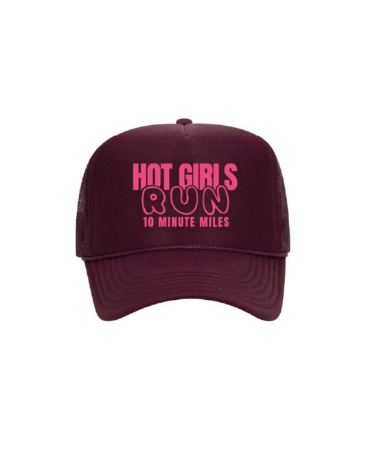 “Hot Girls Run 10 Minute Miles” Trucker Hat