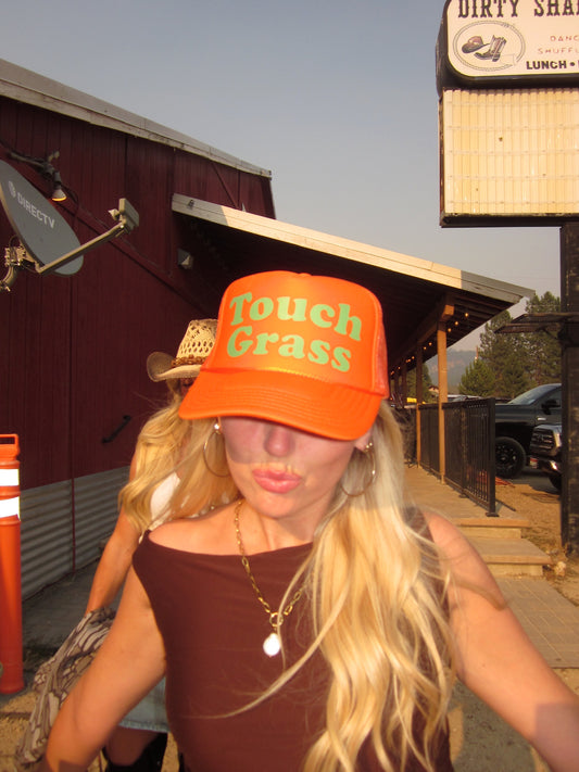 “Touch Grass” Trucker Hat