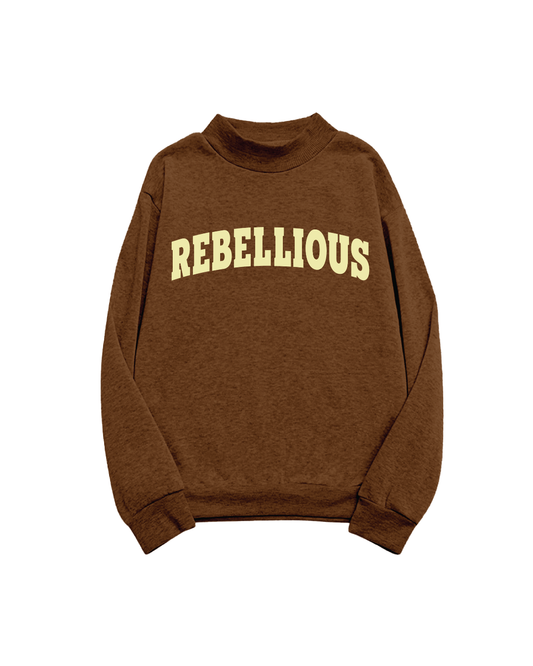 Brown Rebellious Mockneck