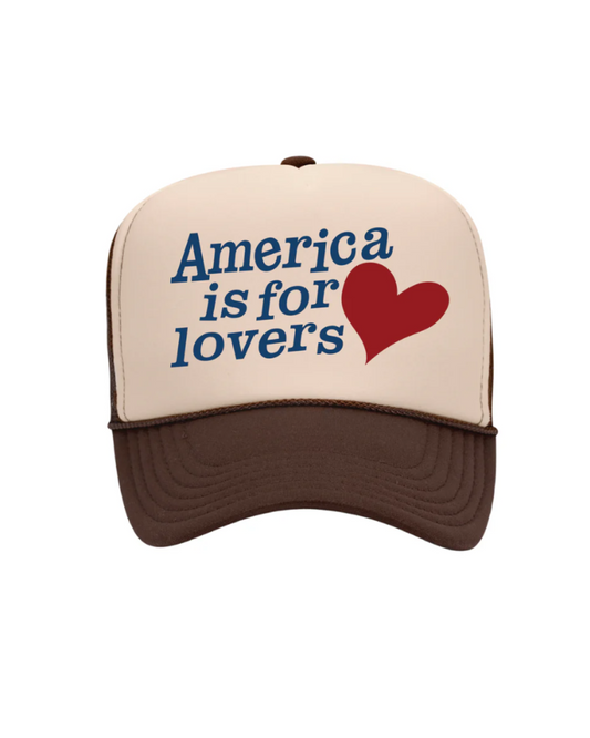 American Lovers Brown Trucker Hat