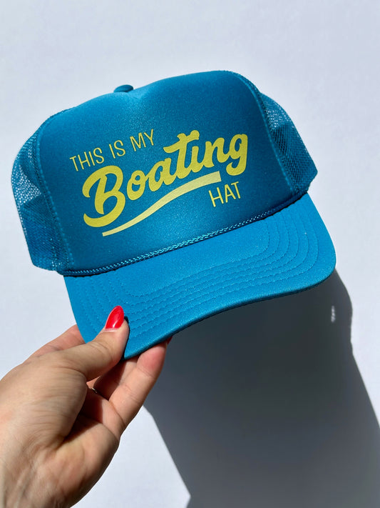 “This Is My Boating Hat” Trucker Hat