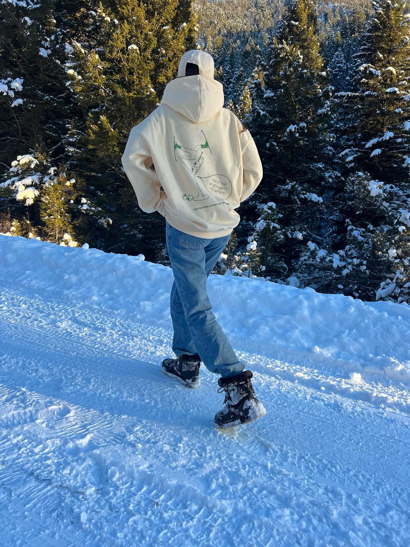 Text Me - Heavyweight Cream Hoodie