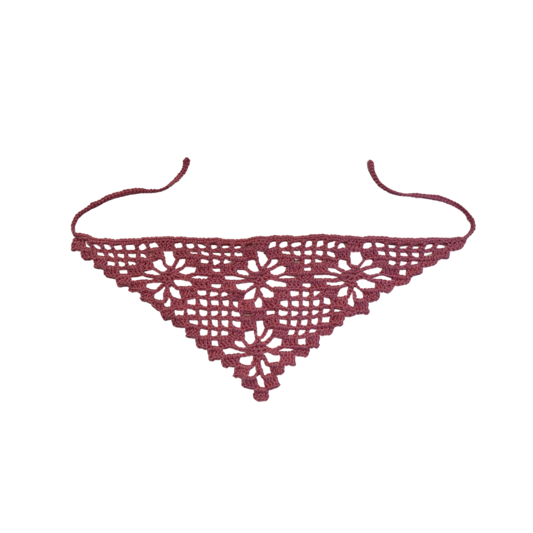 El Mar Rose Crochet Headscarf