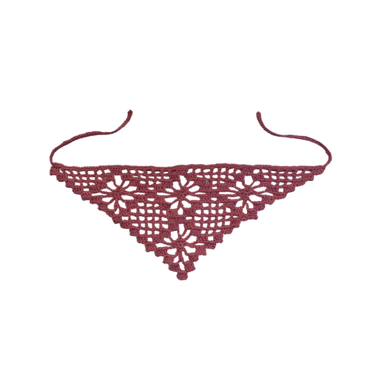 El Mar Rose Crochet Headscarf
