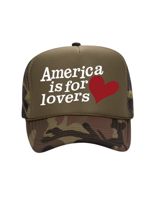American Lovers Camo Trucker Hat