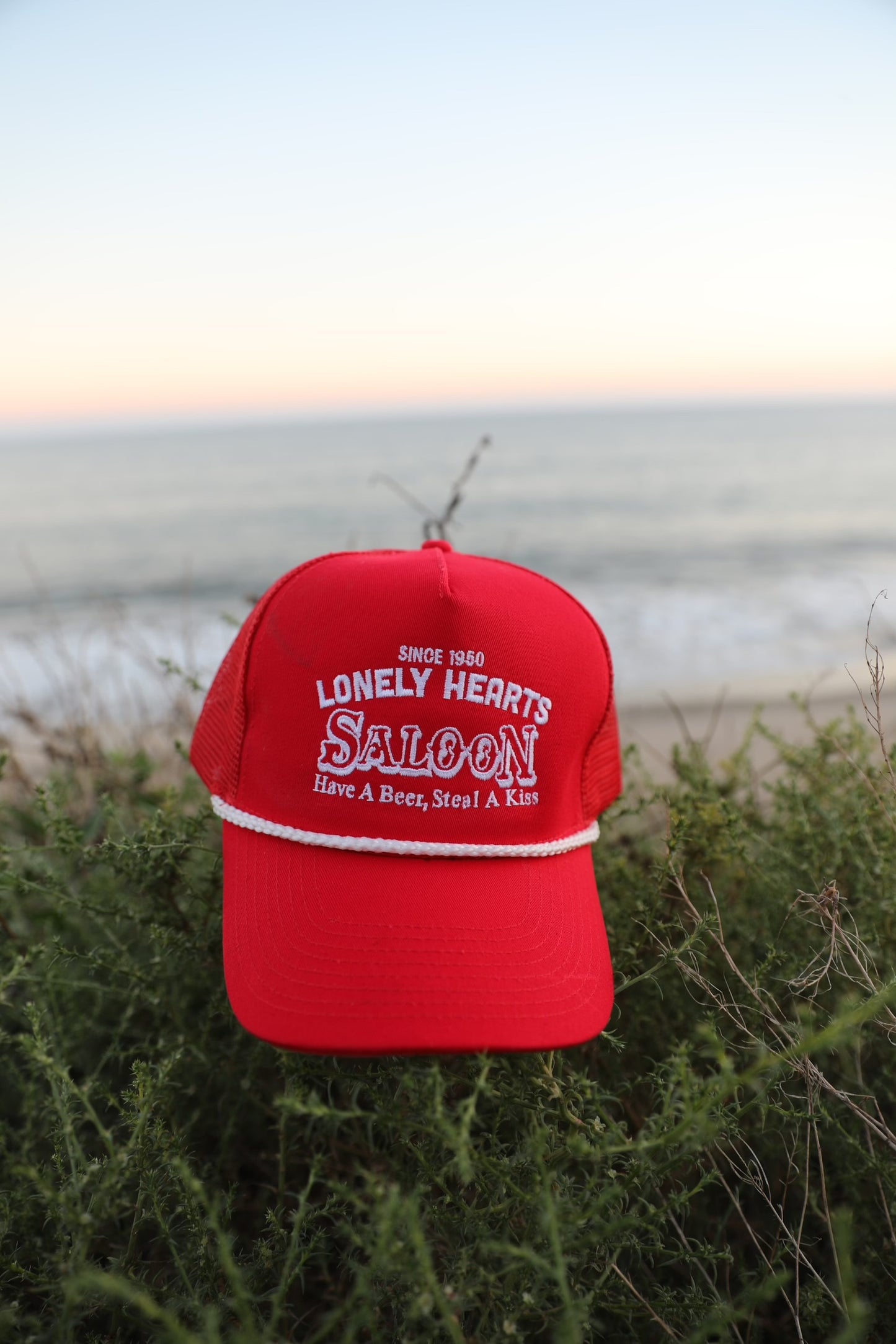“Lonely Hearts Saloon” Vintage Rope Trucker Hat