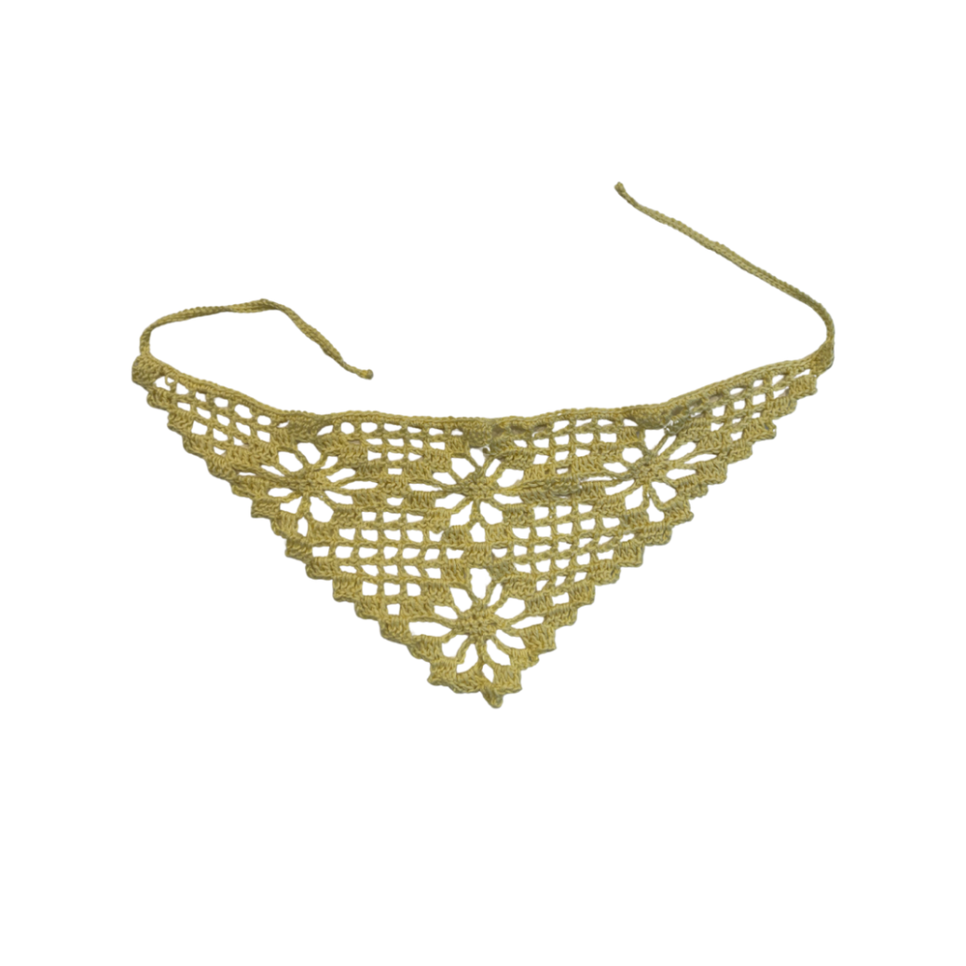 El Mar Daffodil Crochet Headscarf