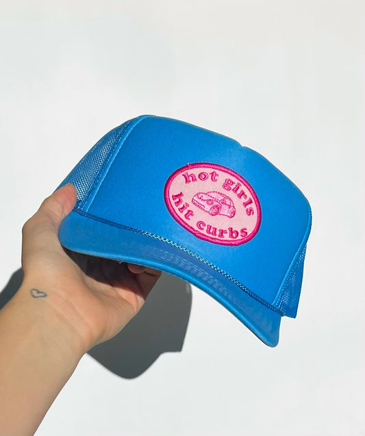 "Hot Girls Hit Curbs" Trucker Hat