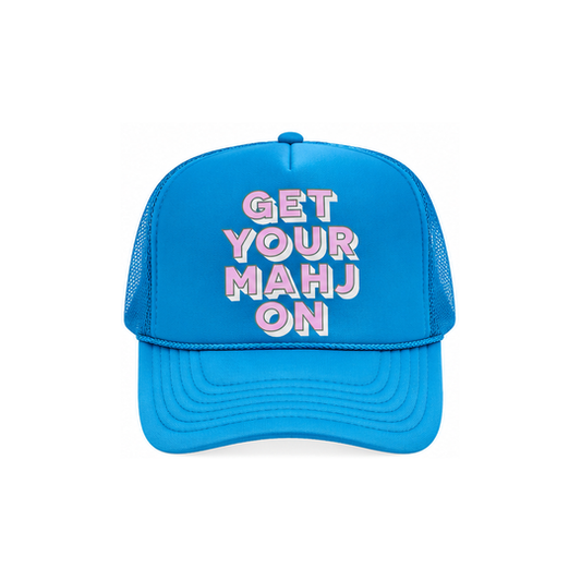 Get Your Mahj On - Blue Foam Trucker Hat