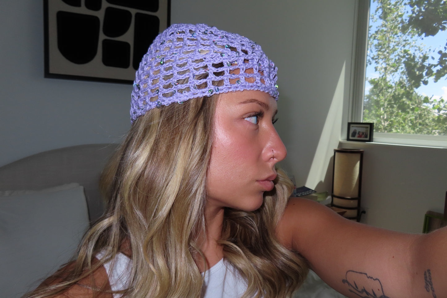 El Mar Violeta Crochet Cap
