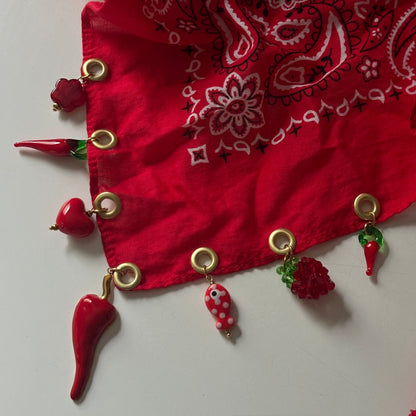 The Heartbreaker Red Bandana Necklace