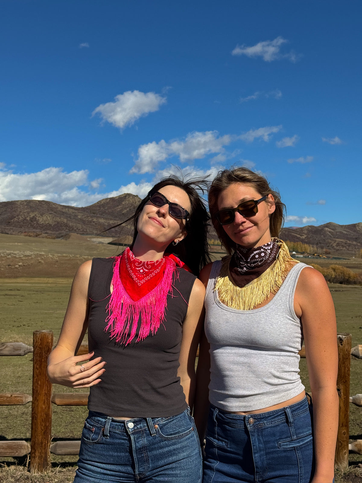 The Solstice Red/Pink Fringe Bandana