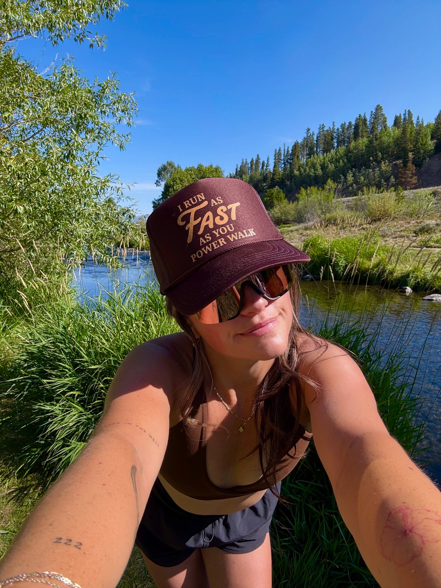 “I Run As Fast As You Power Walk” Trucker Hat