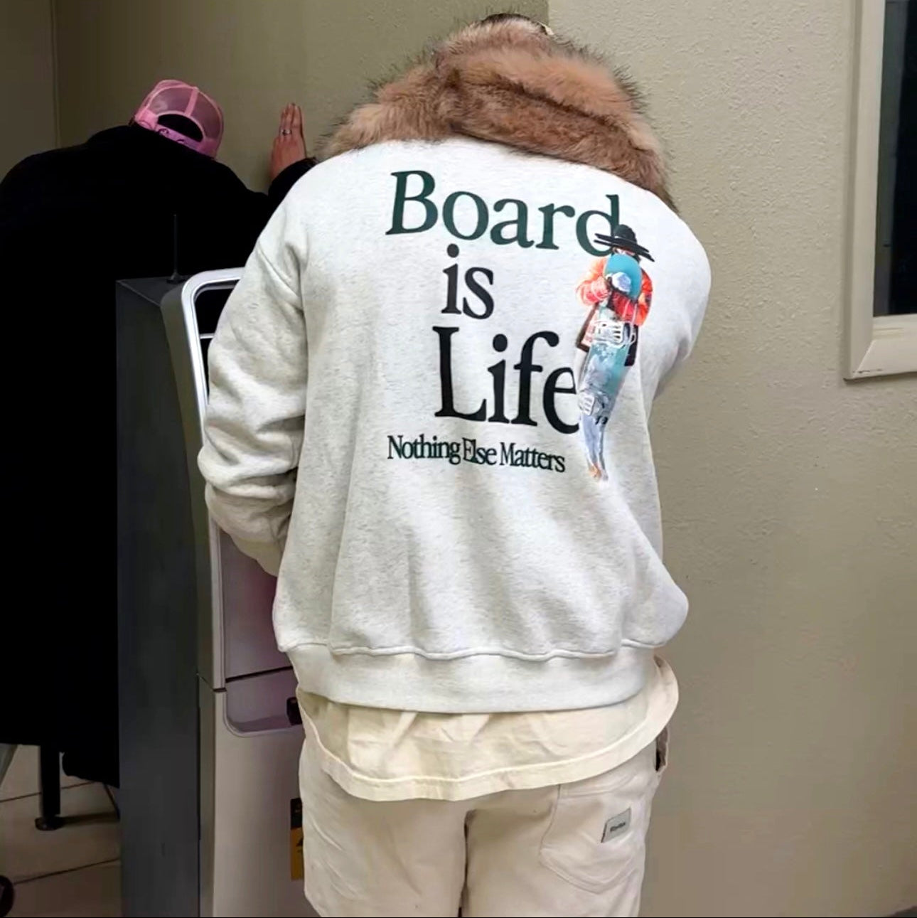 Board is Life - Heavyweight Grey Crewneck