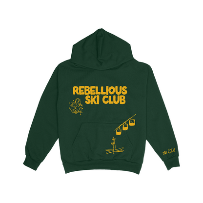 Rebellious Ski Club - Heavyweight Forest Hoodie