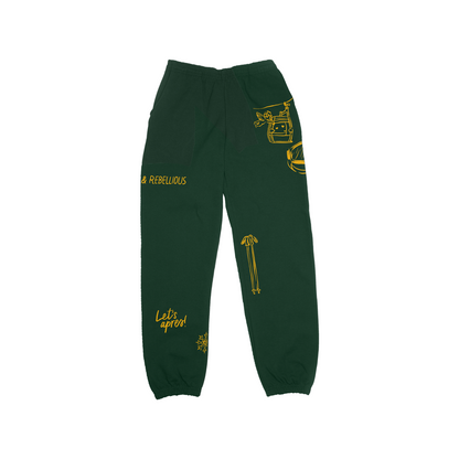 Rebellious Ski Club - Heavyweight Forest Sweatpants
