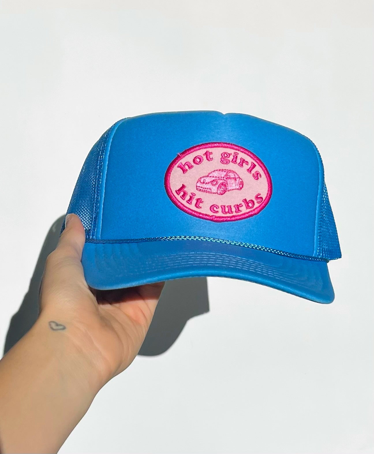 "Hot Girls Hit Curbs" Trucker Hat