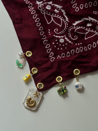 The Muse Maroon Bandana Necklace