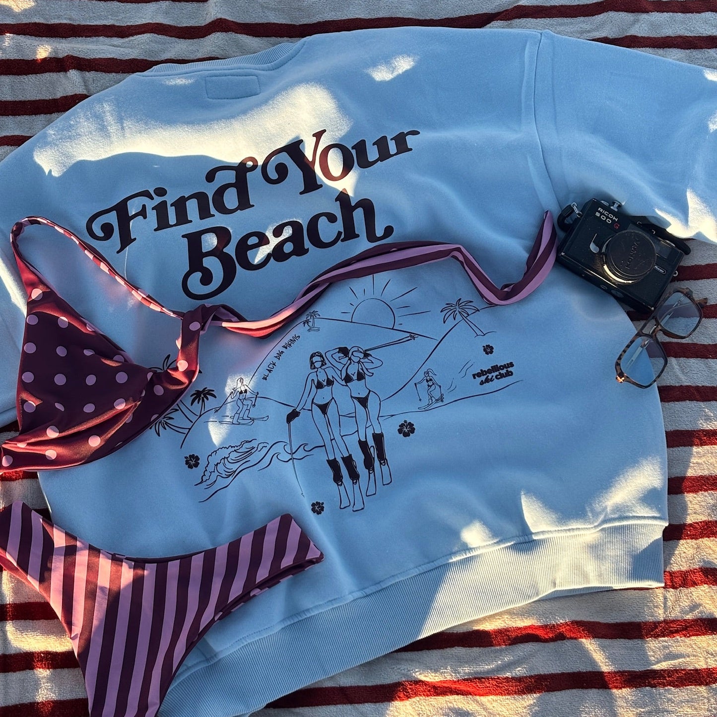 Find Your Beach – Light Blue Crewneck