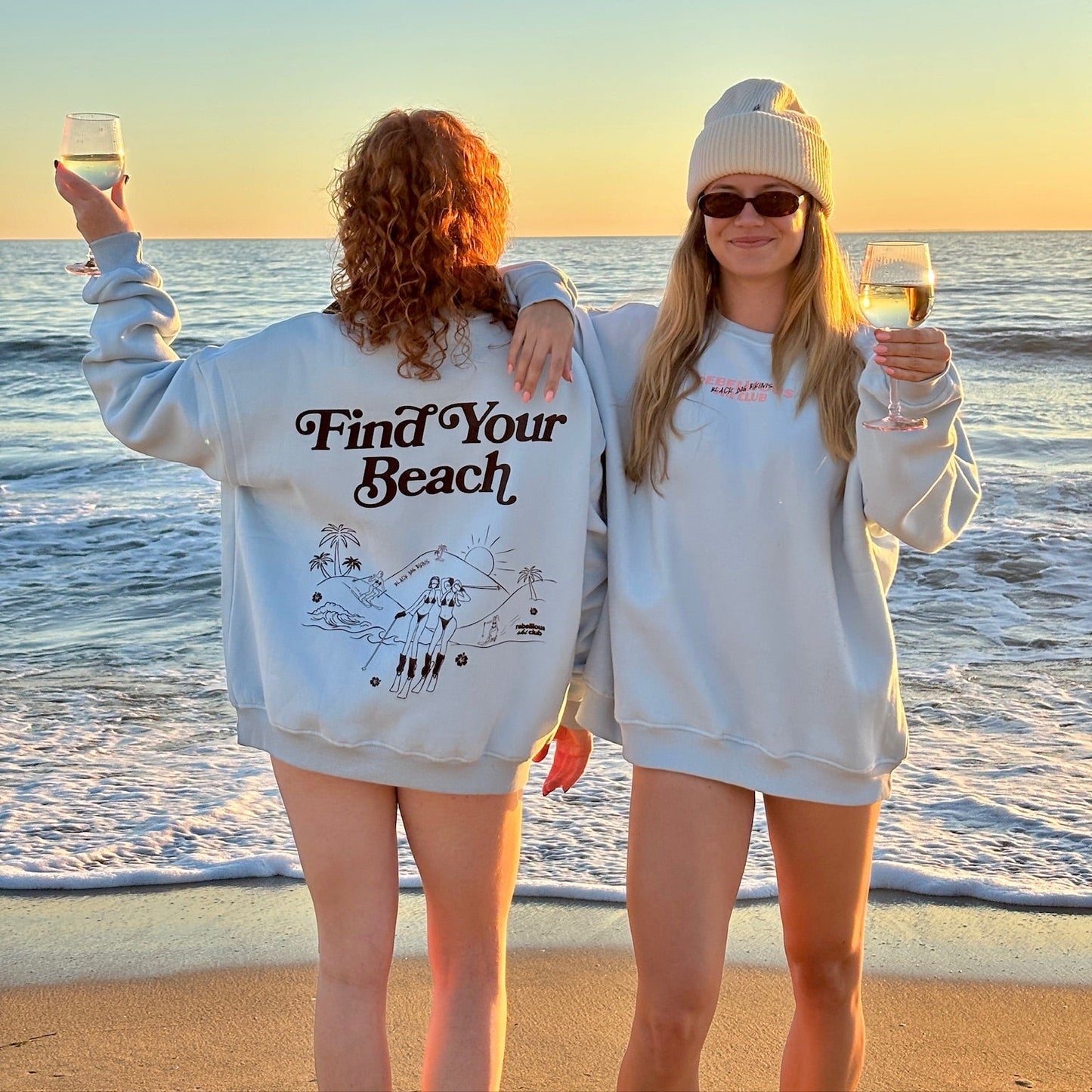 Find Your Beach – Light Blue Crewneck