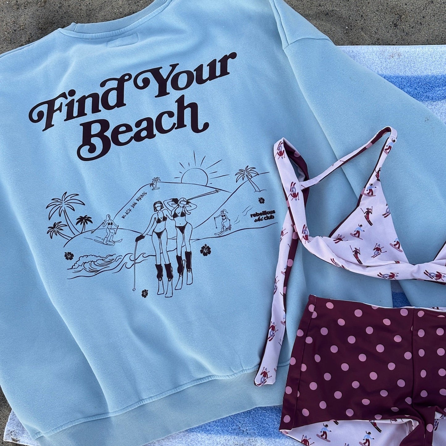 Find Your Beach – Light Blue Crewneck