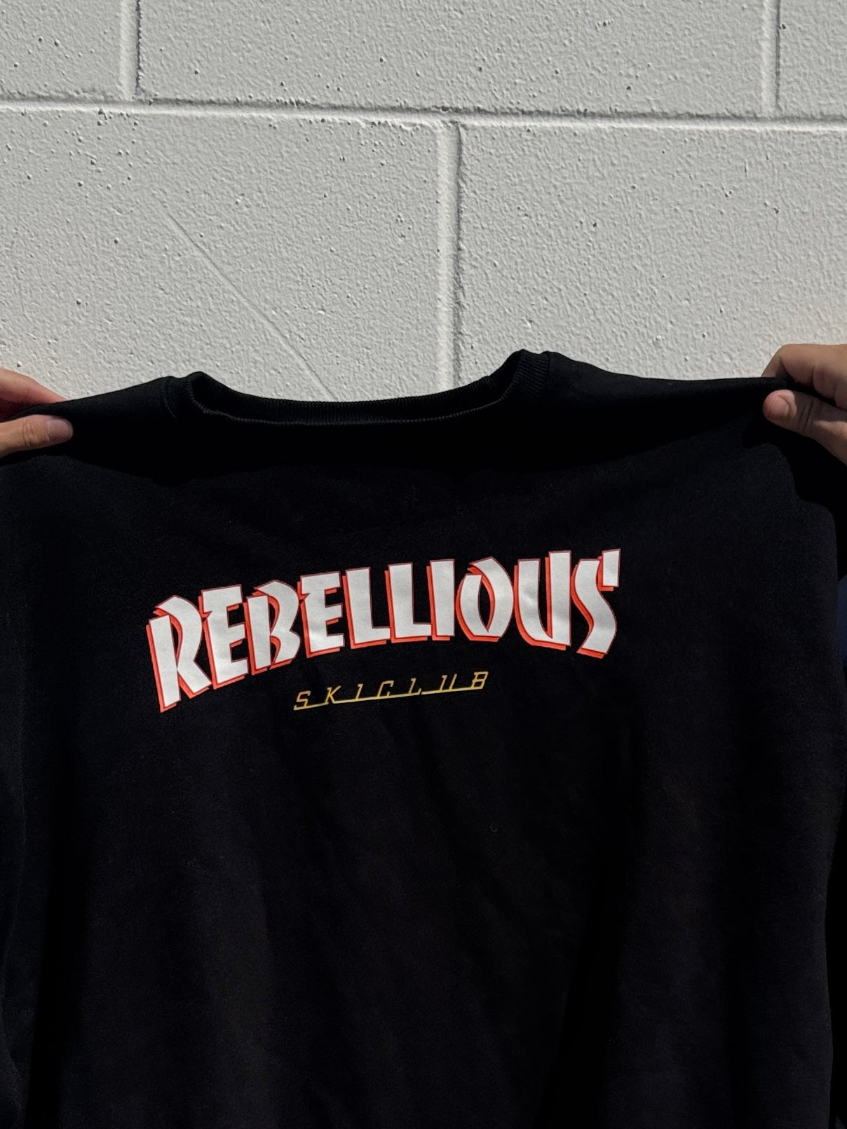 Colorblock Heat - Heavyweight Black Crewneck