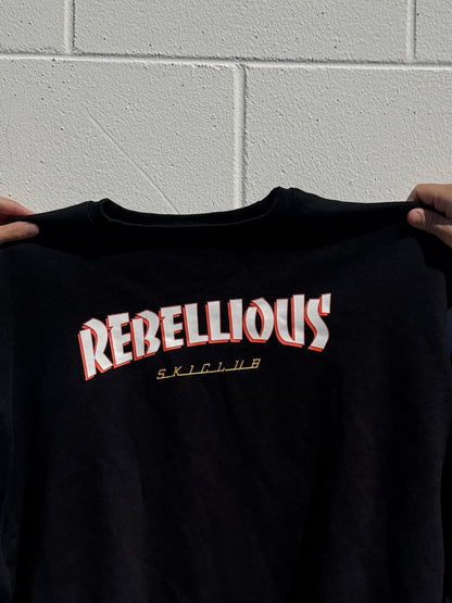 Colorblock Heat - Heavyweight Black Crewneck