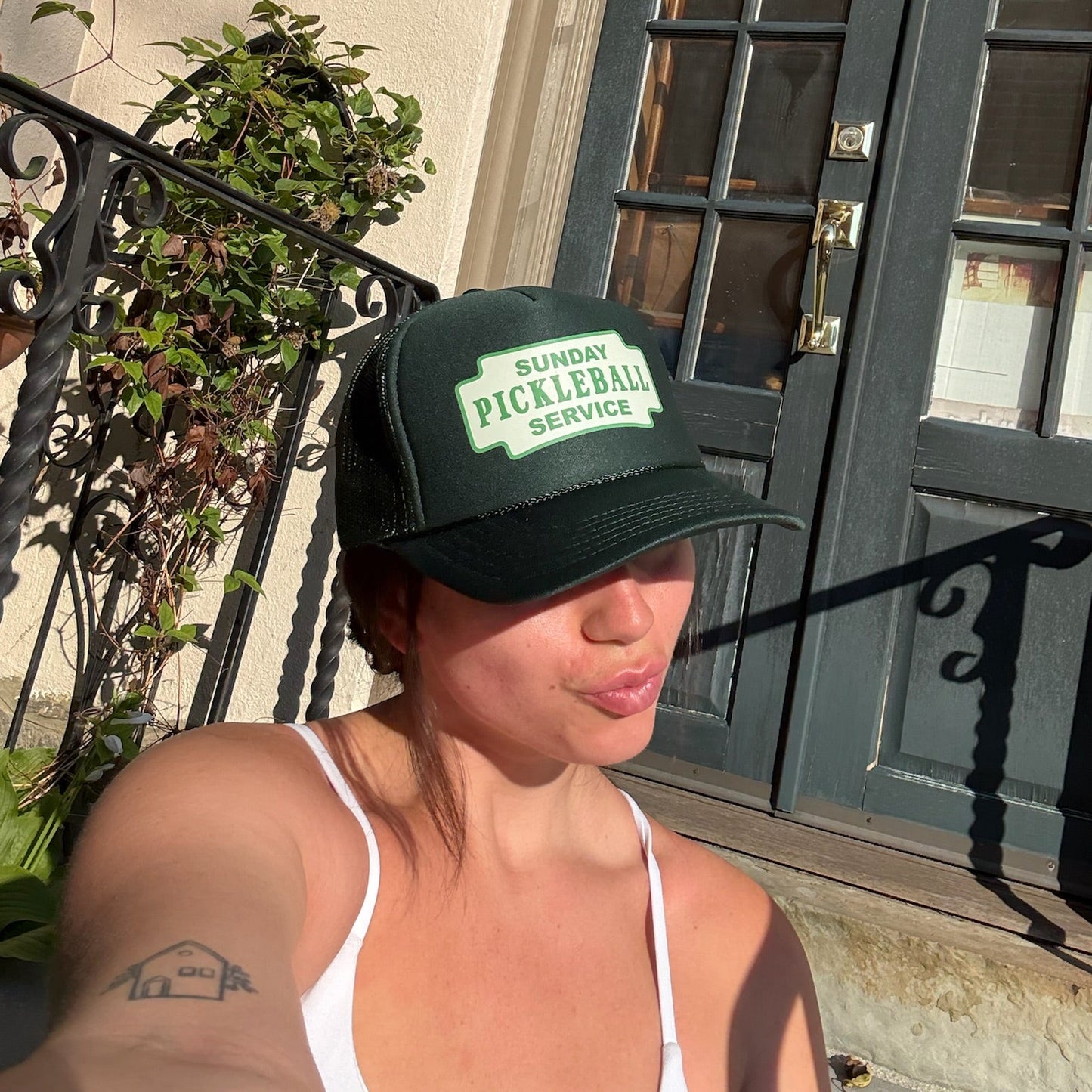 Sunday Pickleball Service Trucker Hat