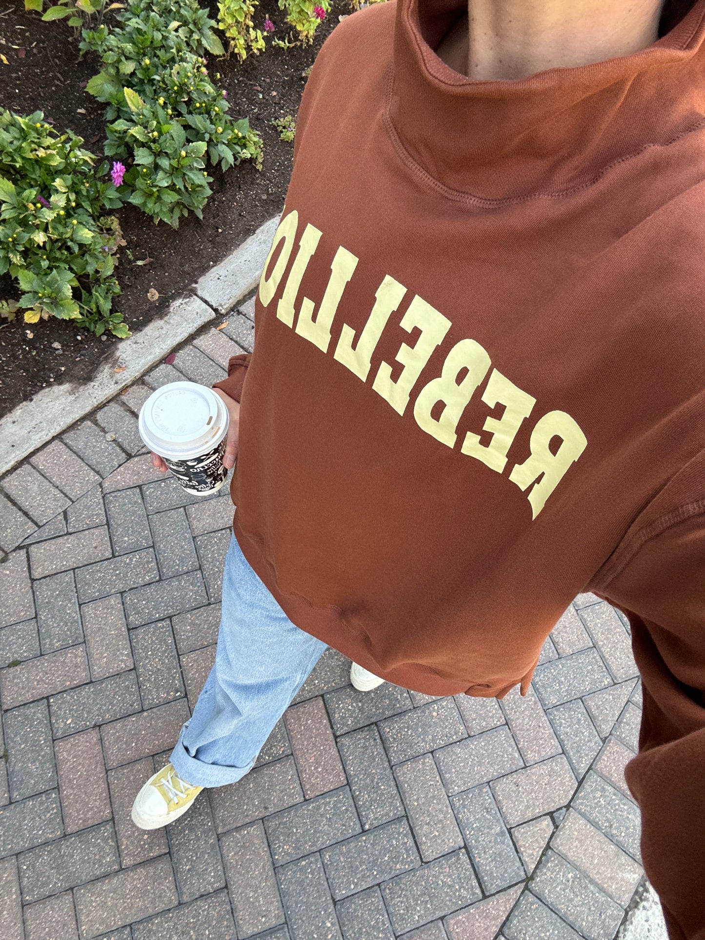 Brown Rebellious Mockneck