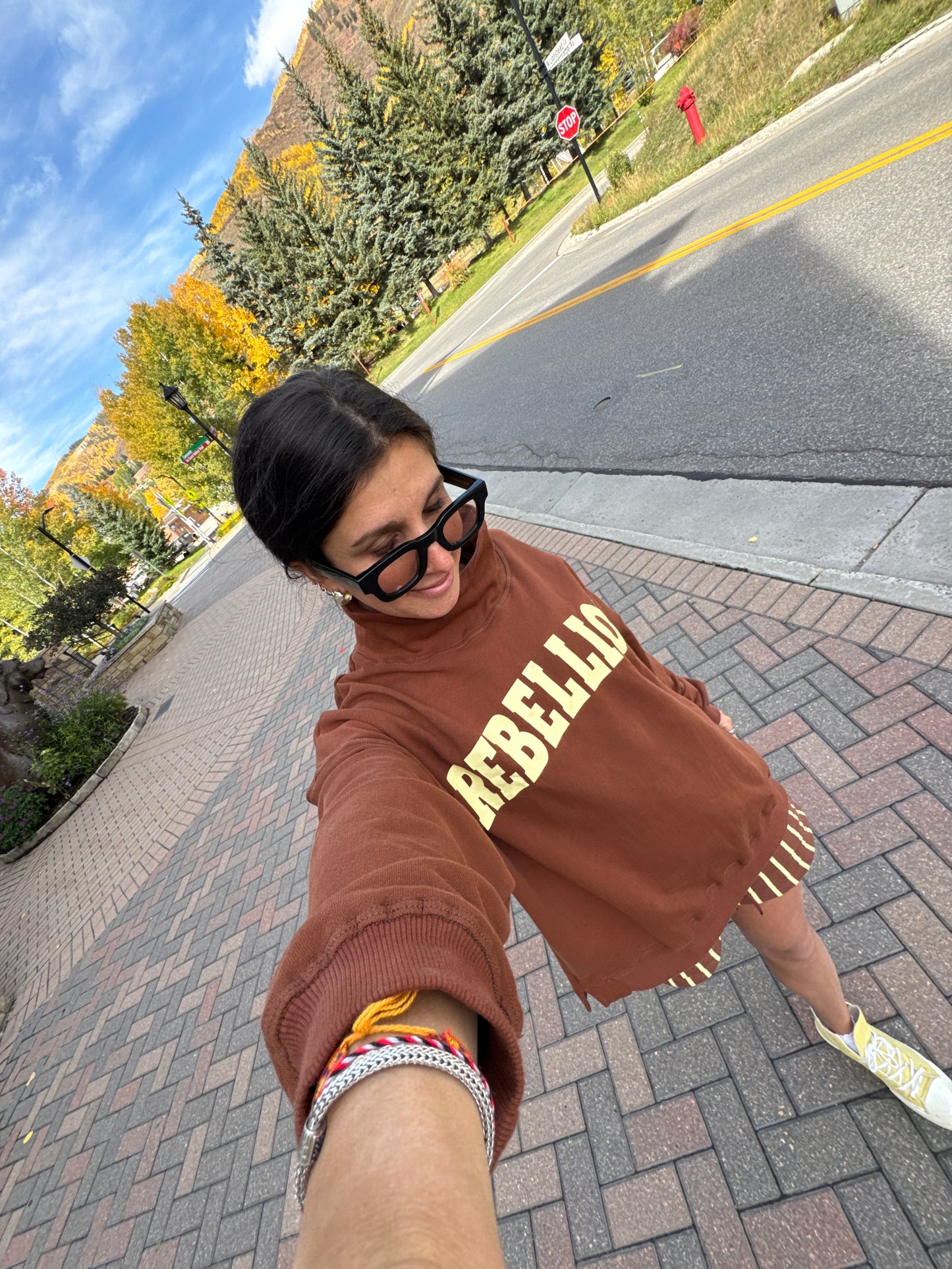 Brown Rebellious Mockneck