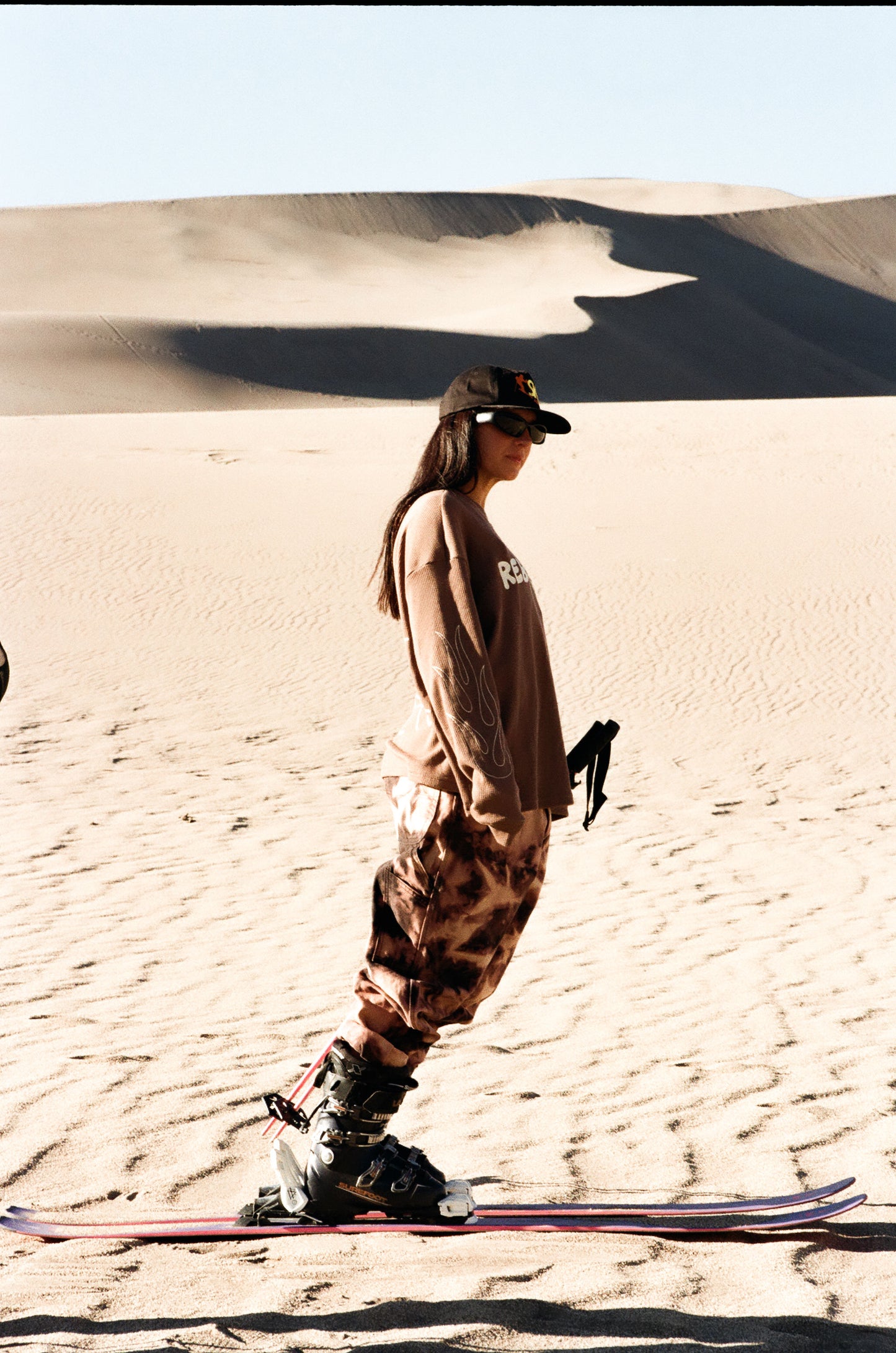 Make Love Waffle Knit - Long Sleeve Brown Shirt