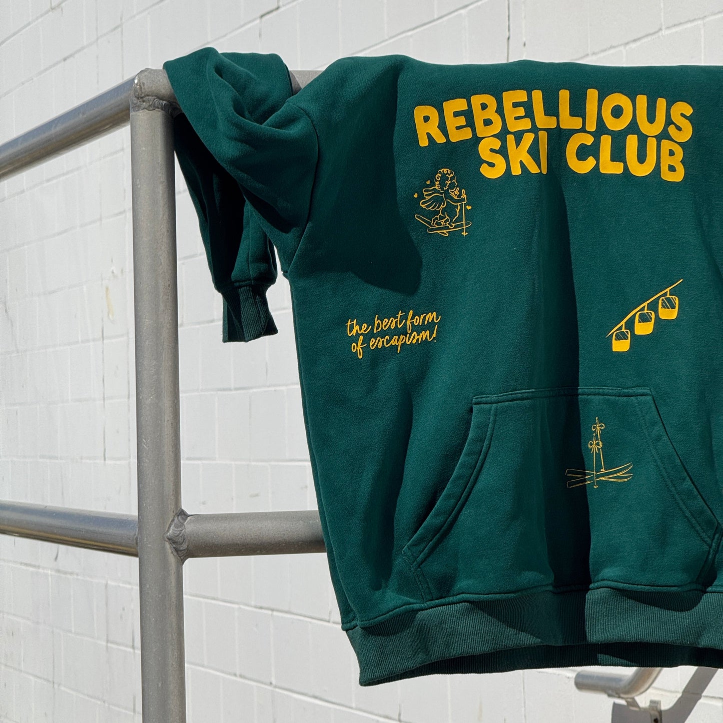 Rebellious Ski Club - Heavyweight Forest Hoodie