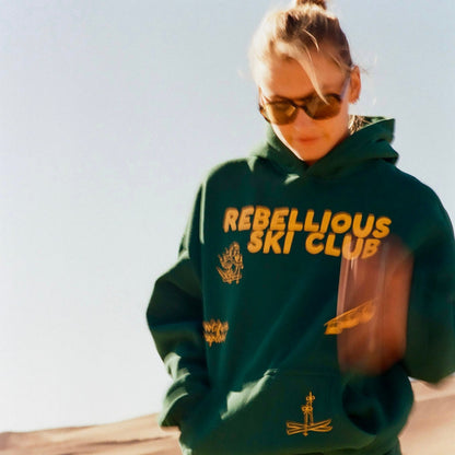 Rebellious Ski Club - Heavyweight Forest Hoodie